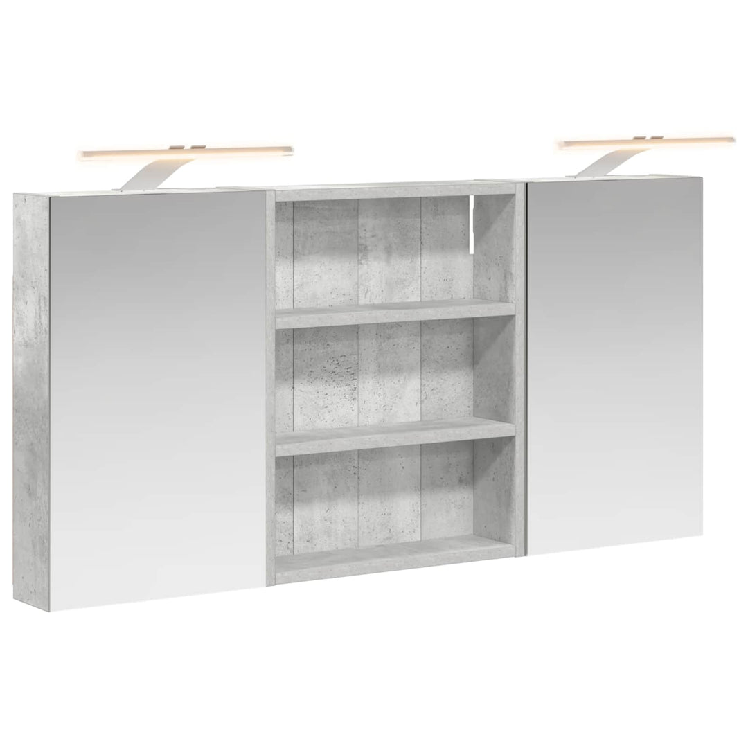 Badeværelsesskabsæt 3 pcs 100 x 10,5 x 50 cm Konstrueret træ