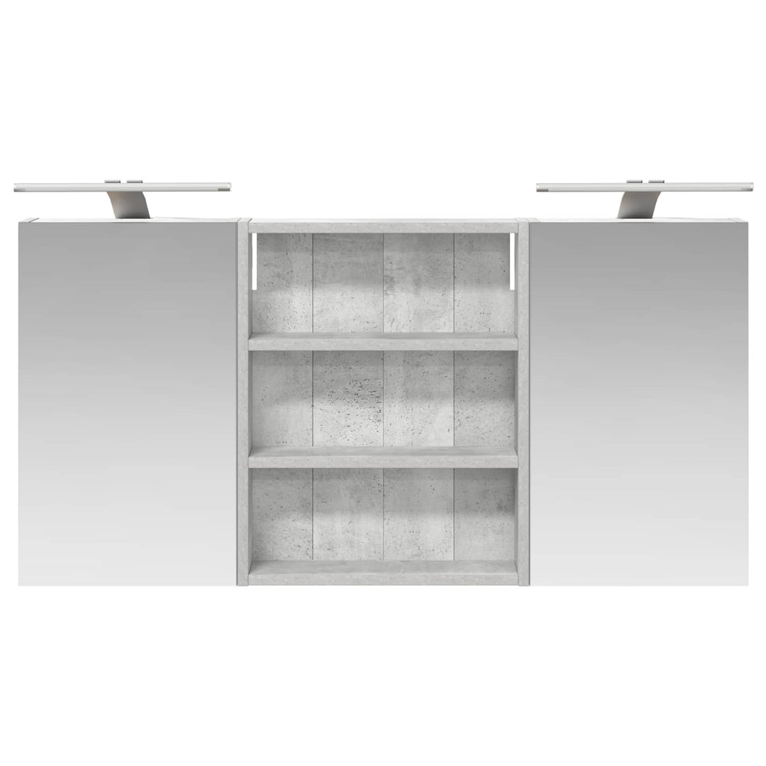 Badeværelsesskabsæt 3 pcs 100 x 10,5 x 50 cm Konstrueret træ