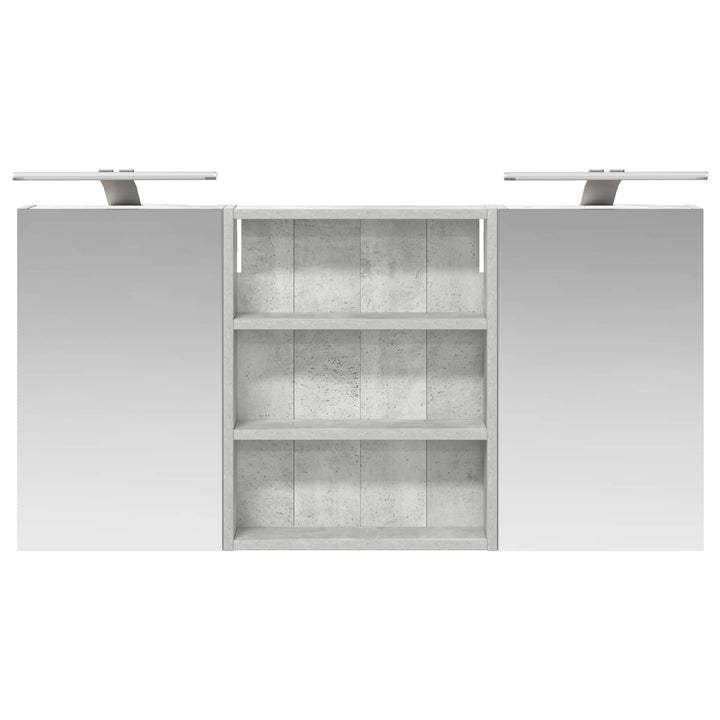 Badeværelsesskabsæt 3 pcs 100 x 10,5 x 50 cm Konstrueret træ