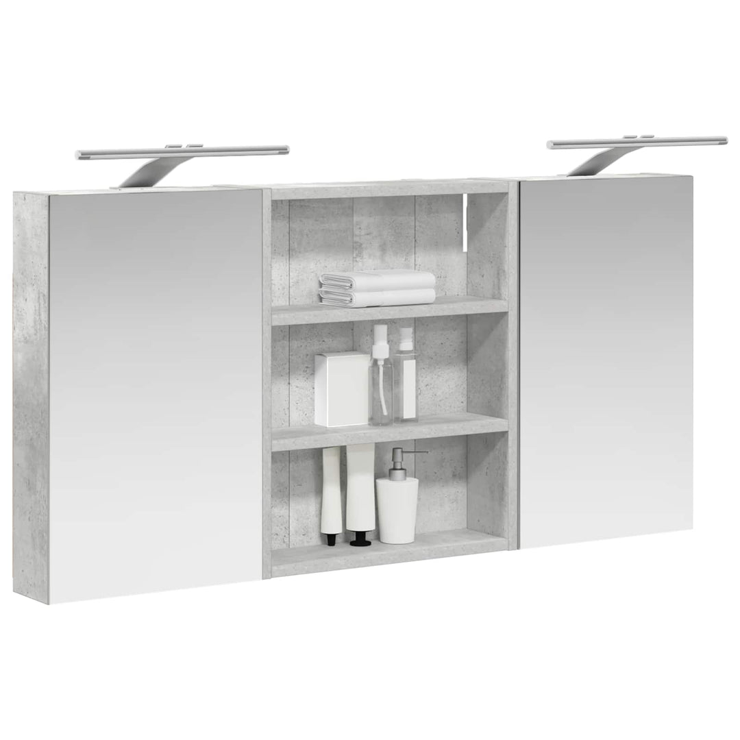 Badeværelsesskabsæt 3 pcs 100 x 10,5 x 50 cm Konstrueret træ