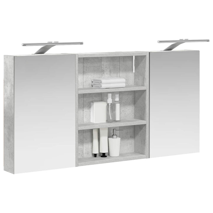 Badeværelsesskabsæt 3 pcs 100 x 10,5 x 50 cm Konstrueret træ