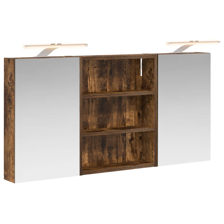 Badeværelsesskabsæt 3 pcs 100 x 10,5 x 50 cm Konstrueret træ