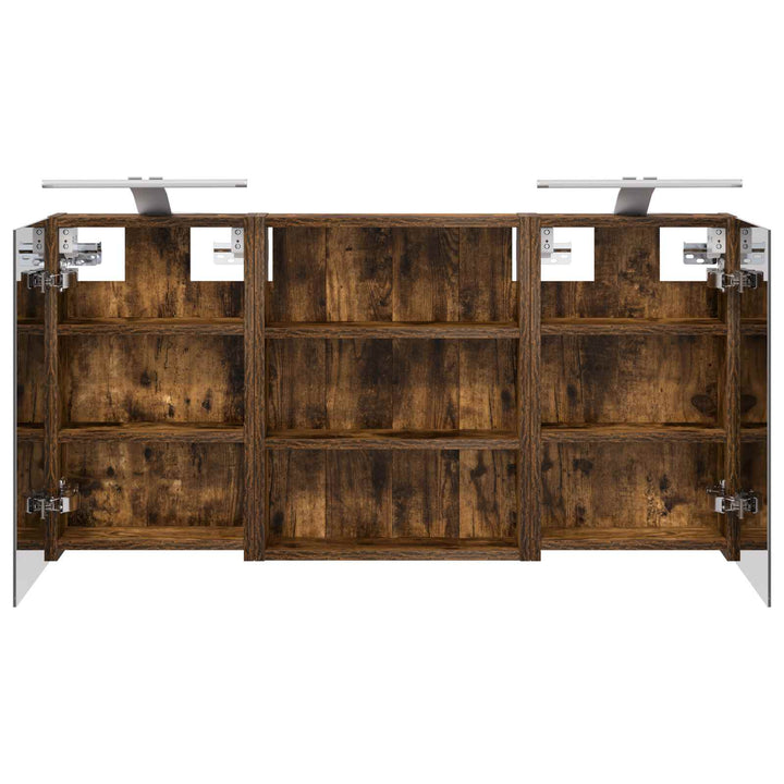 Badeværelsesskabsæt 3 pcs 100 x 10,5 x 50 cm Konstrueret træ