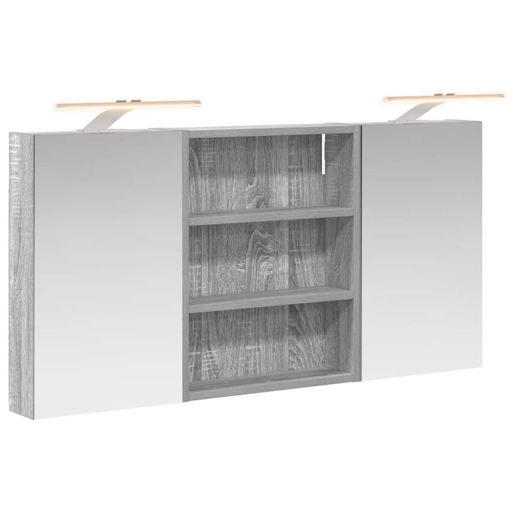 Badeværelsesskabsæt 3 pcs 100 x 10,5 x 50 cm Konstrueret træ