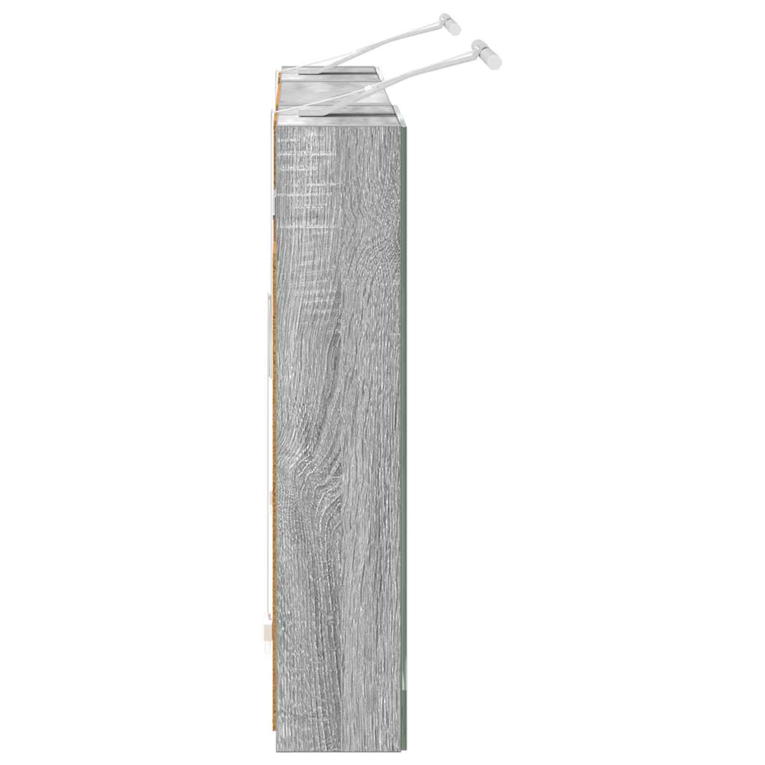 Badeværelsesskabsæt 3 pcs 100 x 10,5 x 50 cm Konstrueret træ