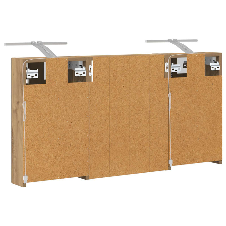 Badeværelsesskabsæt 3 pcs 100 x 10,5 x 50 cm Konstrueret træ