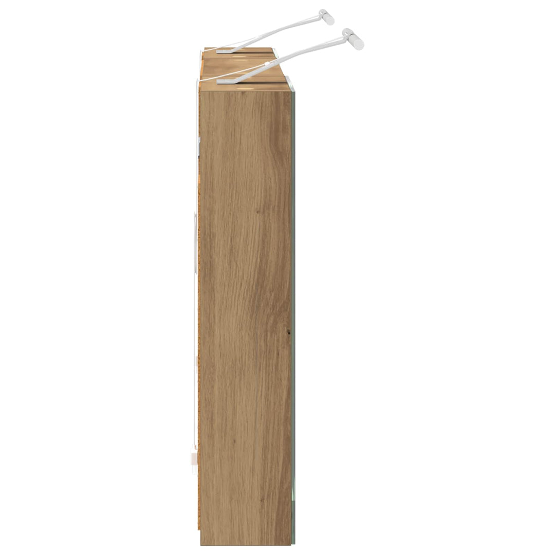 Badeværelsesskabsæt 3 pcs 100 x 10,5 x 50 cm Konstrueret træ