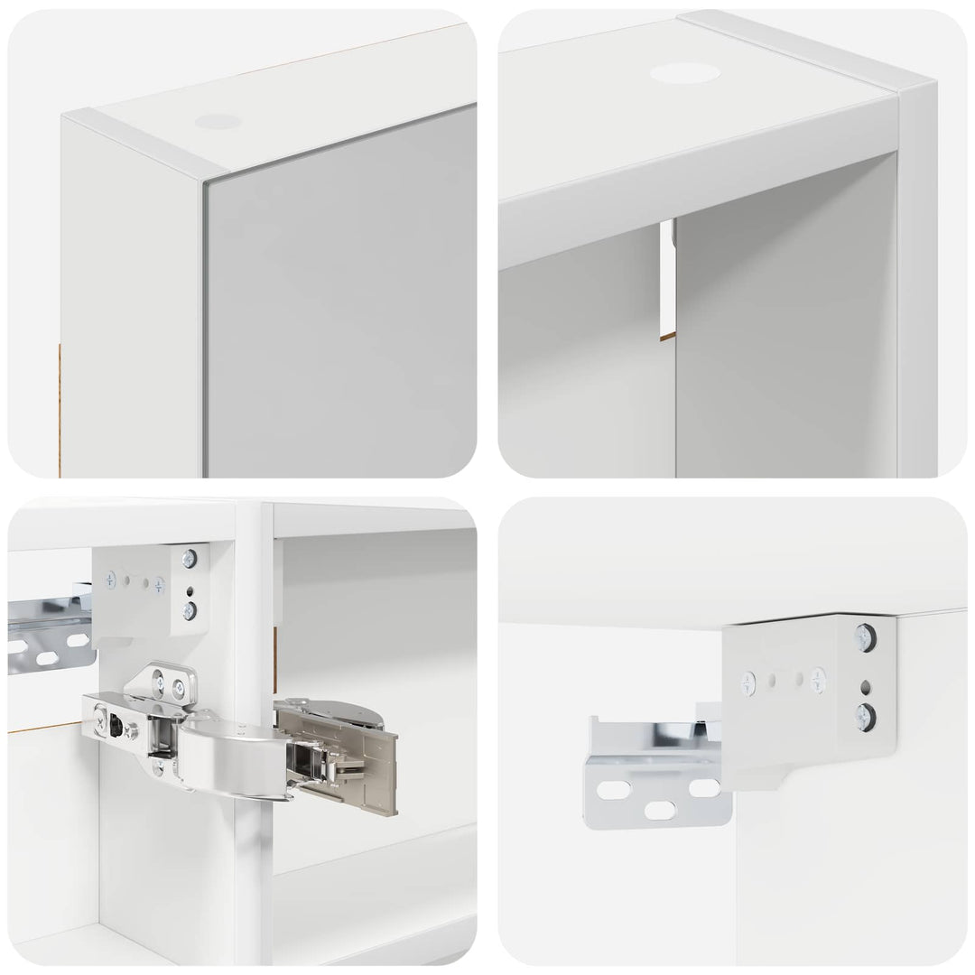 Badeværelsesskabsæt 3 pcs 100 x 10,5 x 60,5 cm Konstrueret træ