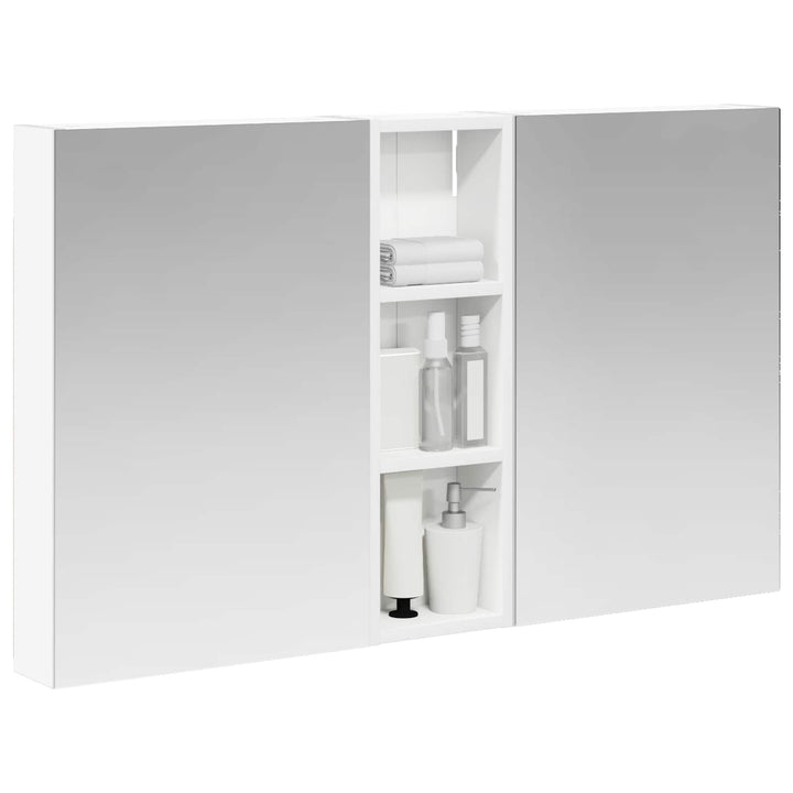 Badeværelsesskabsæt 3 pcs 100 x 10,5 x 60,5 cm Konstrueret træ