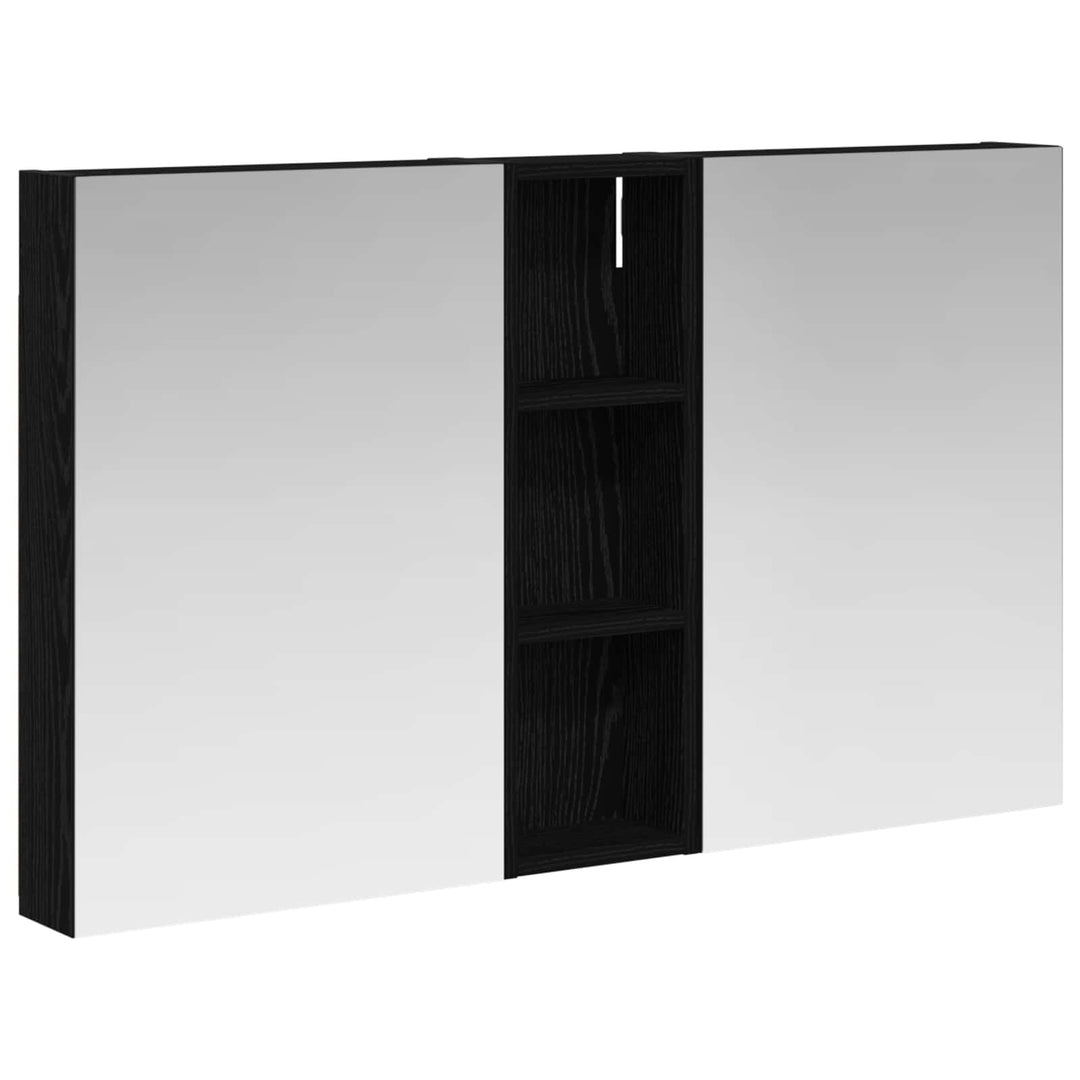Badeværelsesskabsæt 3 stk. 100 x 10,5 x 60,5 cm Konstrueret træ