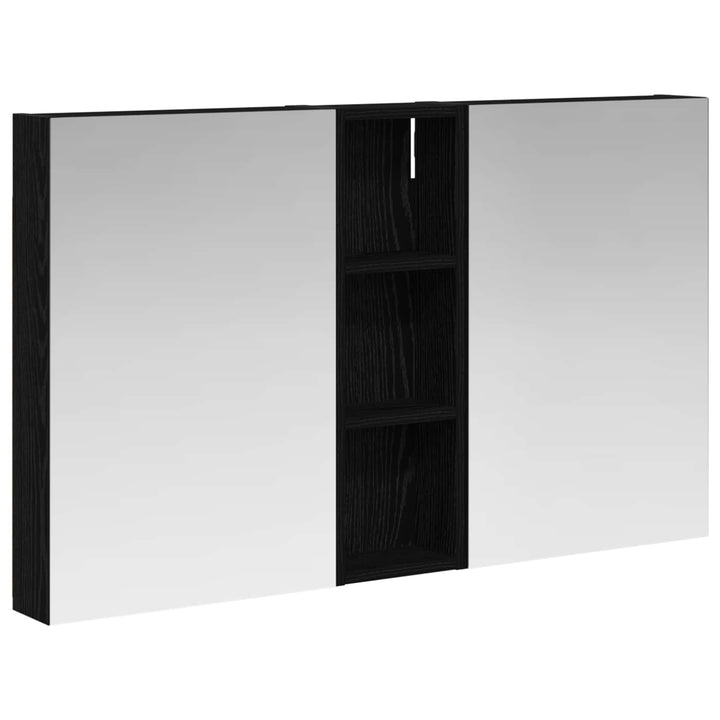 Badeværelsesskabsæt 3 stk. 100 x 10,5 x 60,5 cm Konstrueret træ