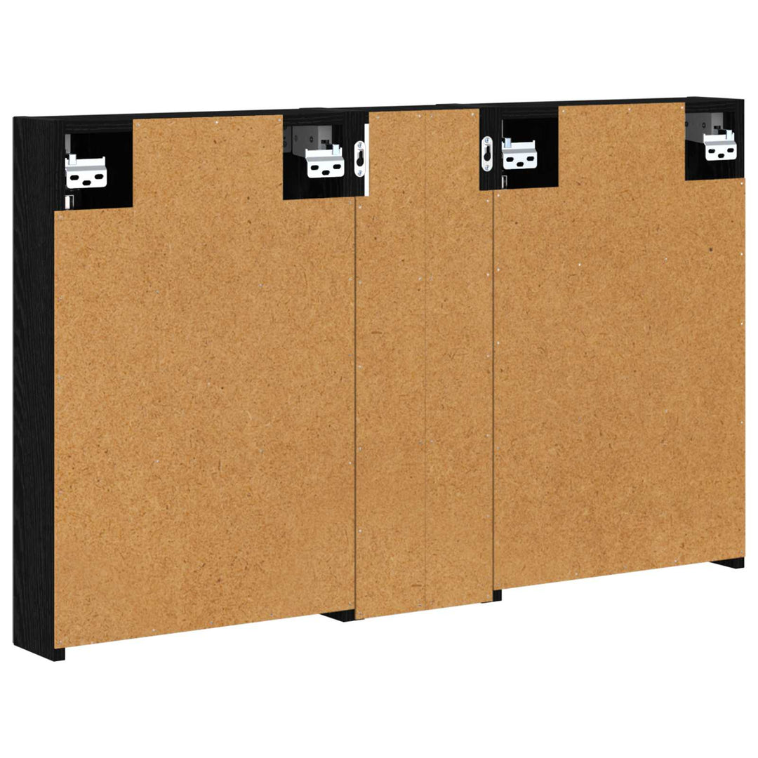 Badeværelsesskabsæt 3 stk. 100 x 10,5 x 60,5 cm Konstrueret træ