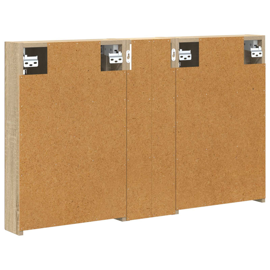 Badeværelsesskabsæt 3 pcs 100 x 10,5 x 60,5 cm Konstrueret træ