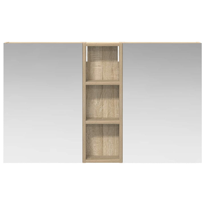 Badeværelsesskabsæt 3 pcs 100 x 10,5 x 60,5 cm Konstrueret træ