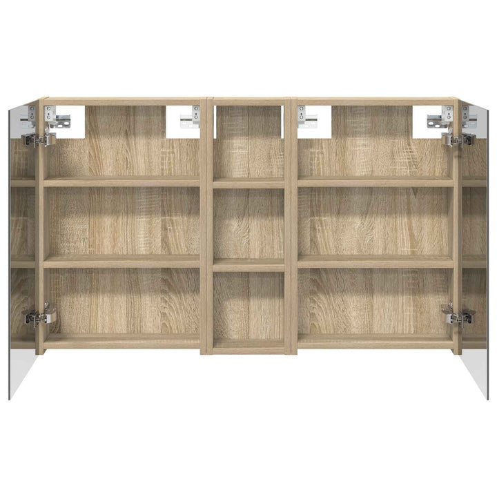 Badeværelsesskabsæt 3 pcs 100 x 10,5 x 60,5 cm Konstrueret træ