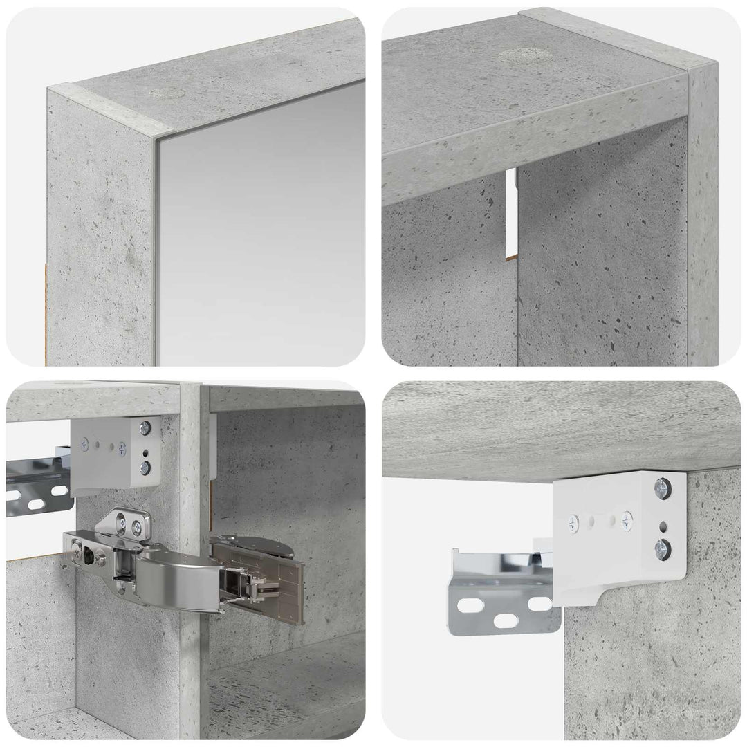 Badeværelsesskabsæt 3 stk. 100 x 10,5 x 60,5 cm Konstrueret træ