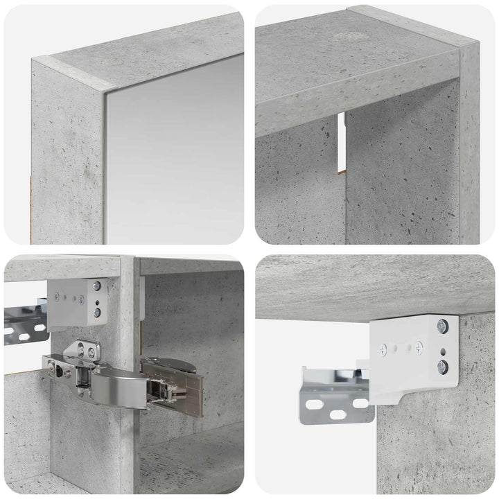 Badeværelsesskabsæt 3 stk. 100 x 10,5 x 60,5 cm Konstrueret træ