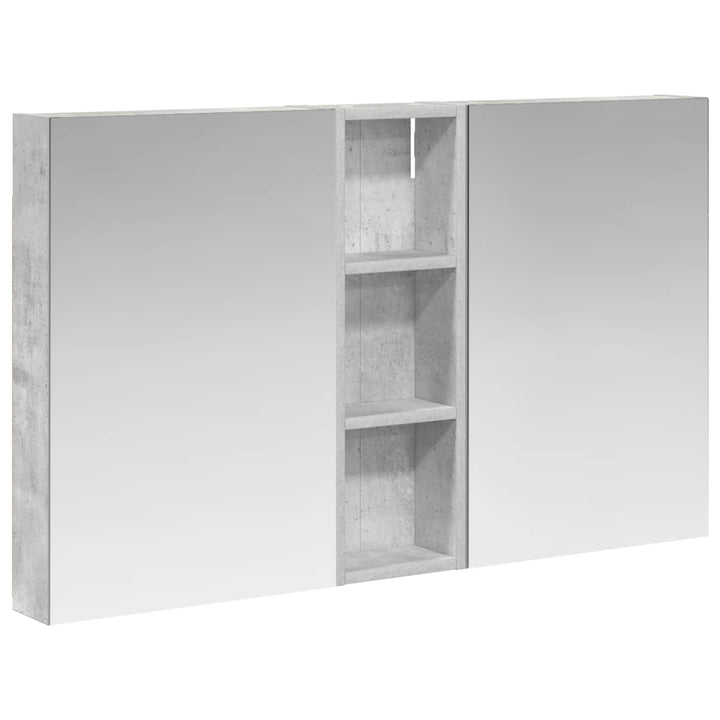 Badeværelsesskabsæt 3 stk. 100 x 10,5 x 60,5 cm Konstrueret træ