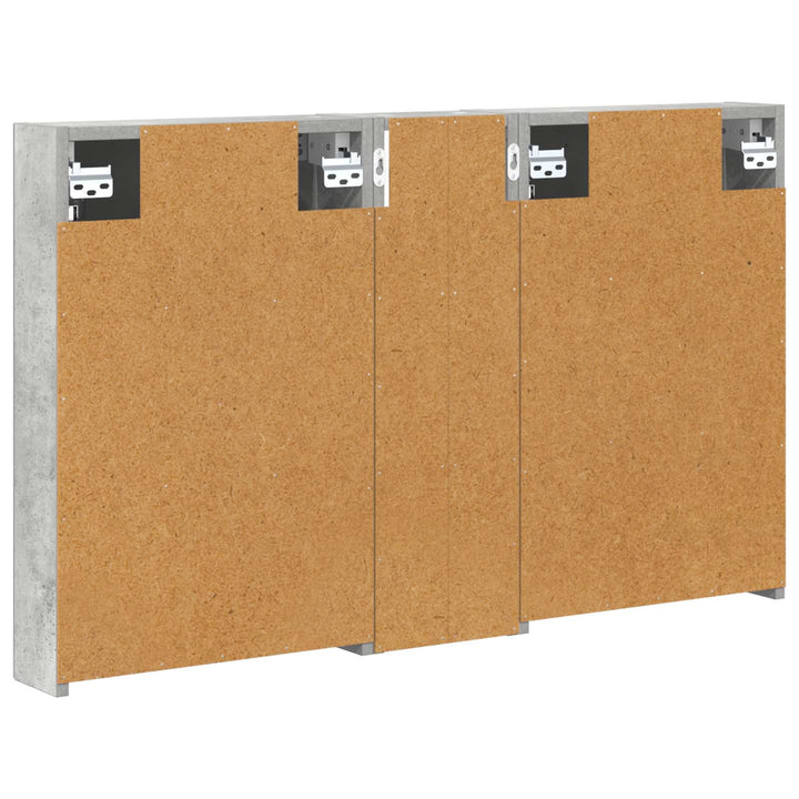 Badeværelsesskabsæt 3 stk. 100 x 10,5 x 60,5 cm Konstrueret træ