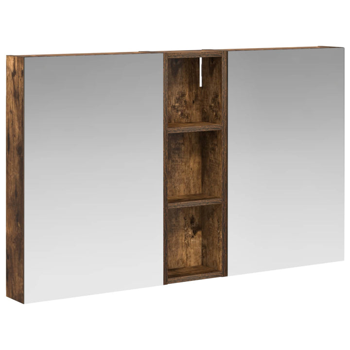 Badeværelsesskabsæt 3 pcs 100 x 10,5 x 60,5 cm Konstrueret træ