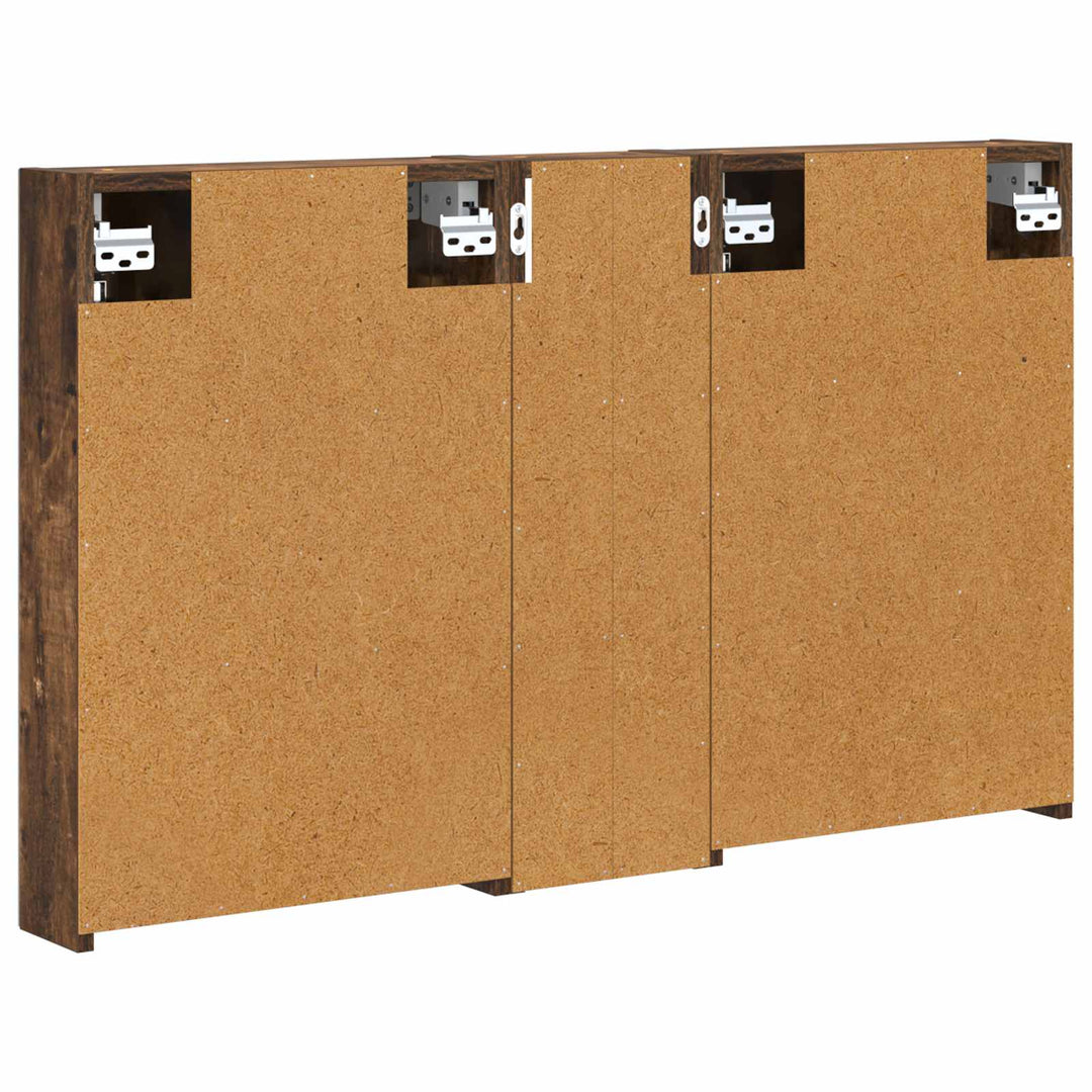 Badeværelsesskabsæt 3 pcs 100 x 10,5 x 60,5 cm Konstrueret træ