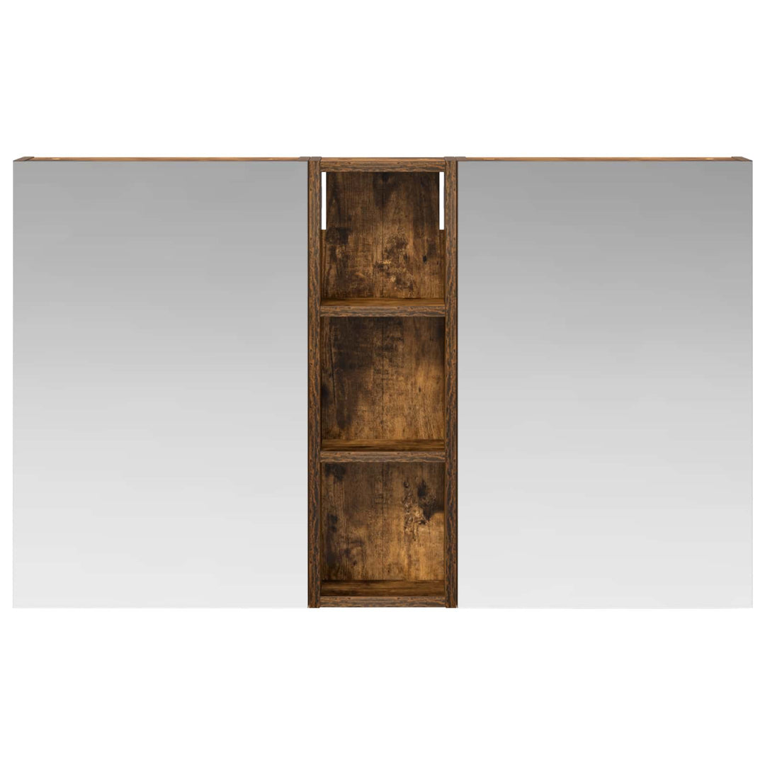 Badeværelsesskabsæt 3 pcs 100 x 10,5 x 60,5 cm Konstrueret træ
