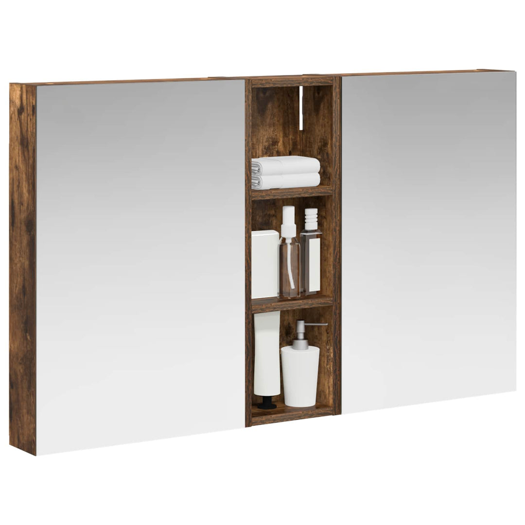 Badeværelsesskabsæt 3 pcs 100 x 10,5 x 60,5 cm Konstrueret træ