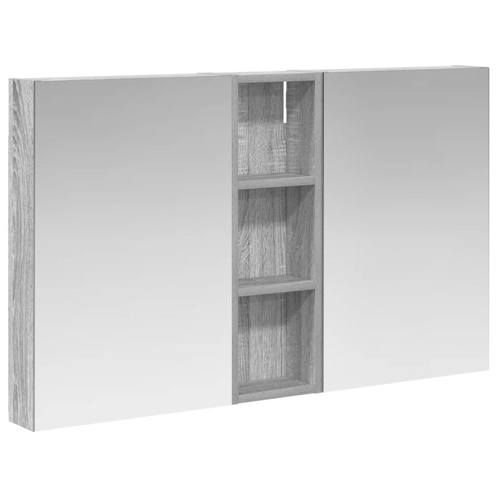 Badeværelsesskabsæt 3 pcs 100 x 10,5 x 60,5 cm Konstrueret træ