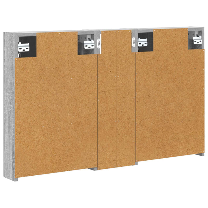 Badeværelsesskabsæt 3 pcs 100 x 10,5 x 60,5 cm Konstrueret træ