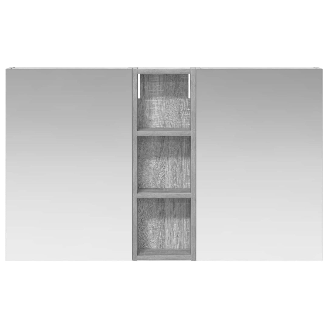 Badeværelsesskabsæt 3 pcs 100 x 10,5 x 60,5 cm Konstrueret træ