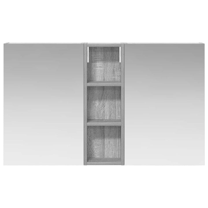 Badeværelsesskabsæt 3 pcs 100 x 10,5 x 60,5 cm Konstrueret træ