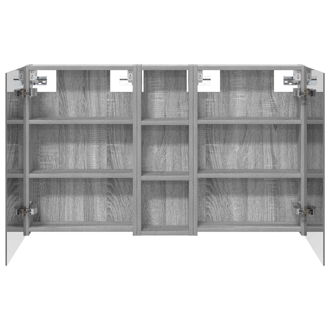 Badeværelsesskabsæt 3 pcs 100 x 10,5 x 60,5 cm Konstrueret træ