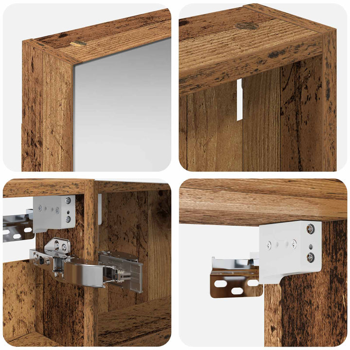 Badeværelsesskabsæt 3 pcs 100 x 10,5 x 60,5 cm Konstrueret træ