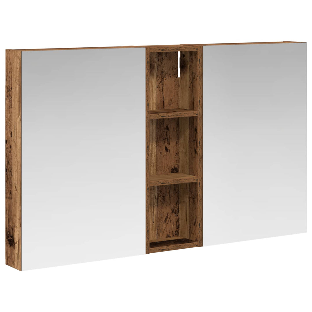 Badeværelsesskabsæt 3 pcs 100 x 10,5 x 60,5 cm Konstrueret træ