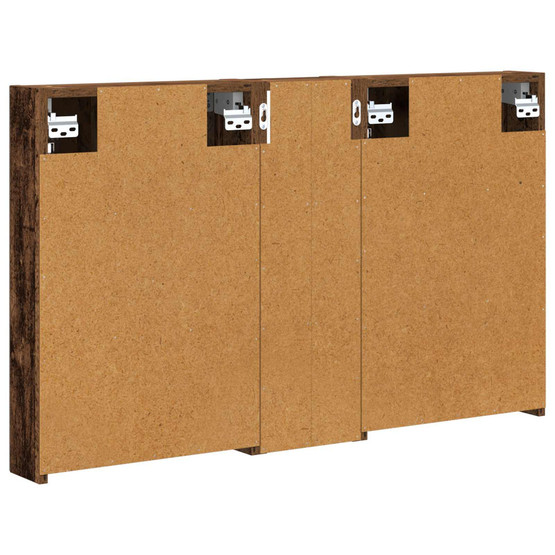 Badeværelsesskabsæt 3 pcs 100 x 10,5 x 60,5 cm Konstrueret træ