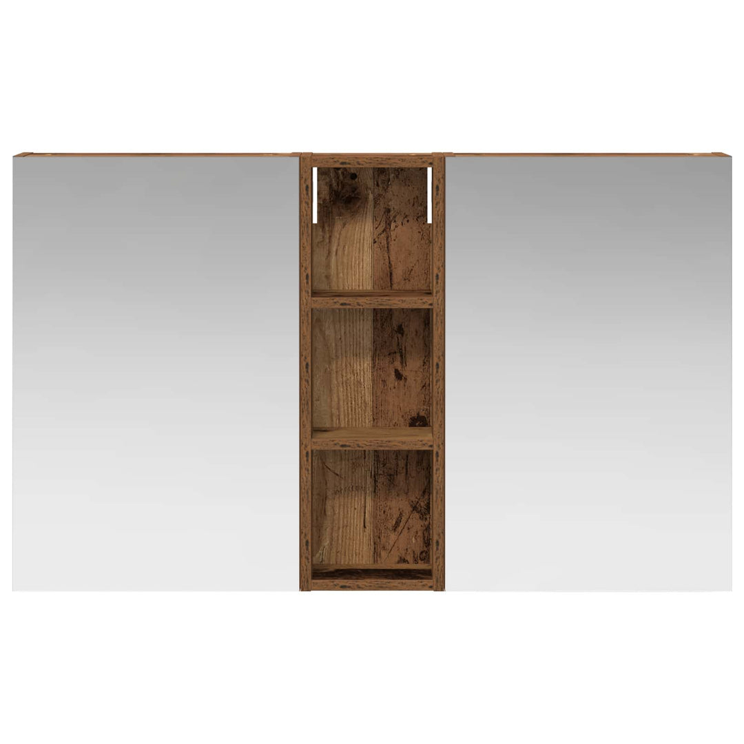 Badeværelsesskabsæt 3 pcs 100 x 10,5 x 60,5 cm Konstrueret træ