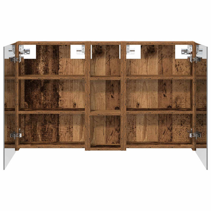 Badeværelsesskabsæt 3 pcs 100 x 10,5 x 60,5 cm Konstrueret træ