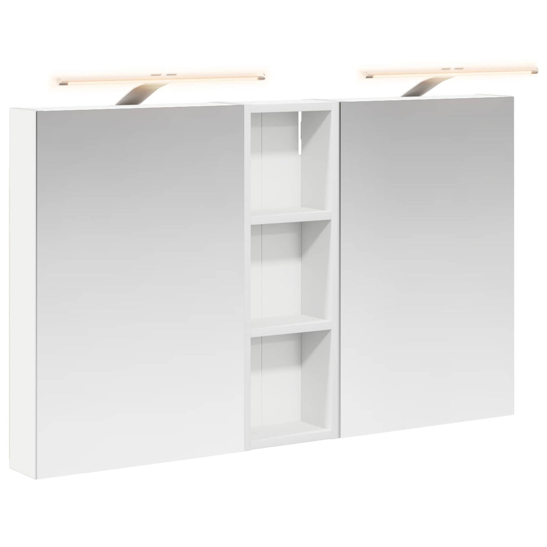 Badeværelsesskabsæt 3 stk. 100 x 10,5 x 60,5 cm Konstrueret træ