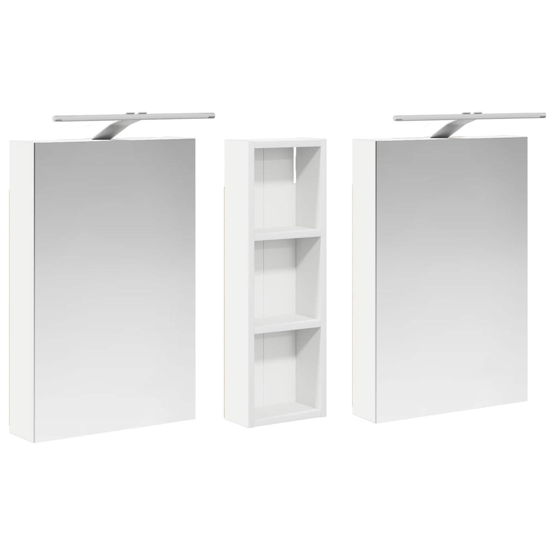 Badeværelsesskabsæt 3 stk. 100 x 10,5 x 60,5 cm Konstrueret træ