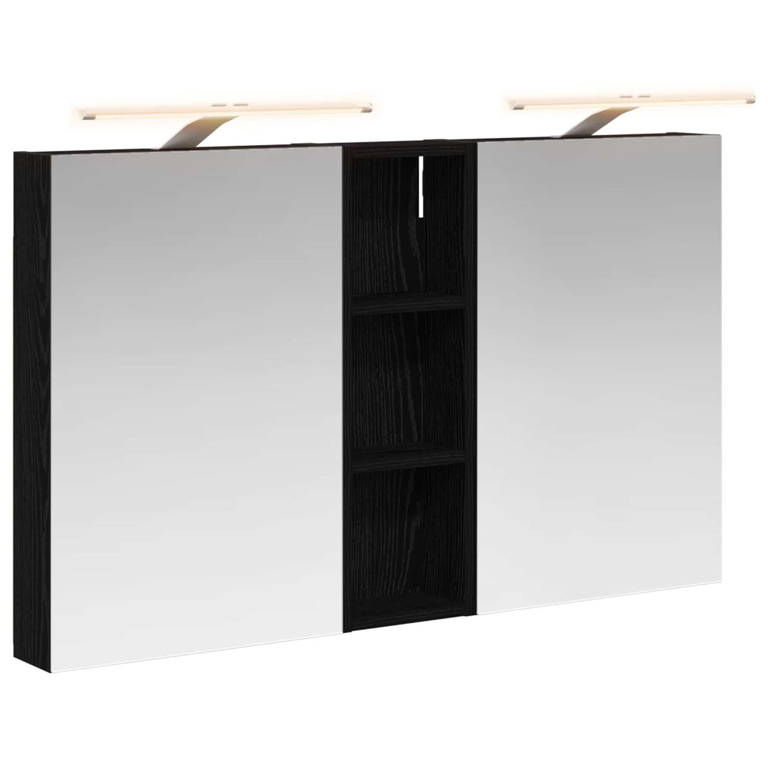 Badeværelsesskabsæt 3 pcs 100 x 10,5 x 60,5 cm Konstrueret træ