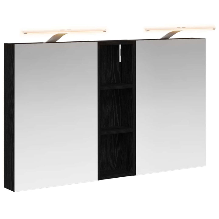 Badeværelsesskabsæt 3 pcs 100 x 10,5 x 60,5 cm Konstrueret træ
