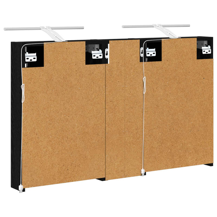 Badeværelsesskabsæt 3 pcs 100 x 10,5 x 60,5 cm Konstrueret træ