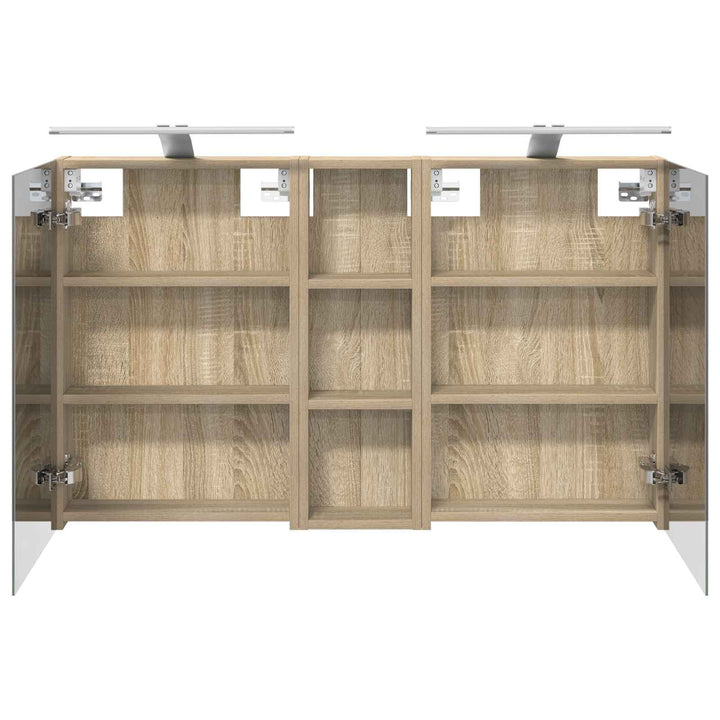 Badeværelsesskabsæt 3 stk. 100 x 10,5 x 60,5 cm Konstrueret træ