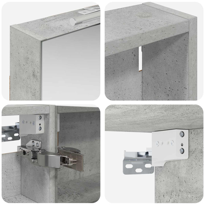 Badeværelsesskabsæt 3 stk. 100 x 10,5 x 60,5 cm Konstrueret træ