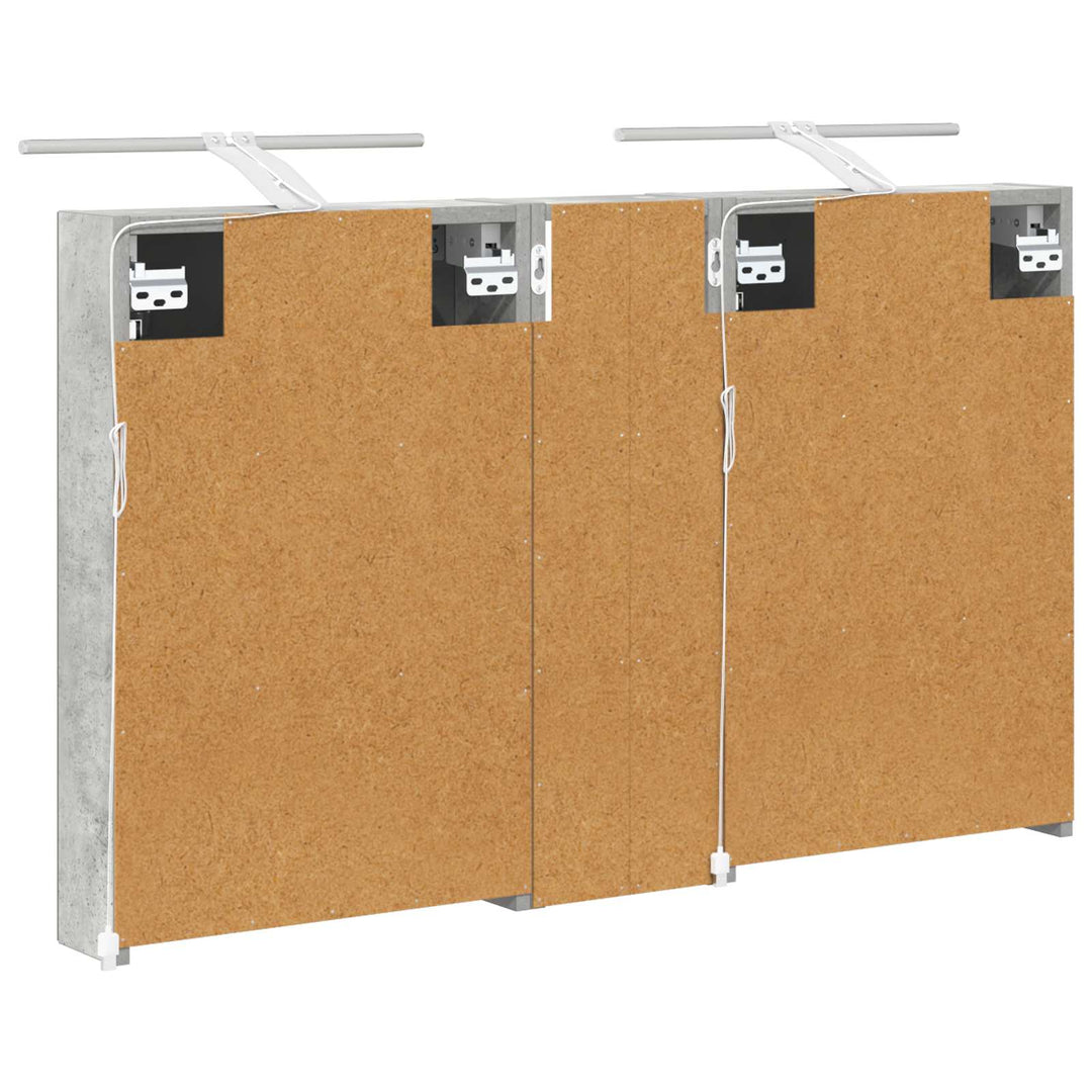 Badeværelsesskabsæt 3 stk. 100 x 10,5 x 60,5 cm Konstrueret træ