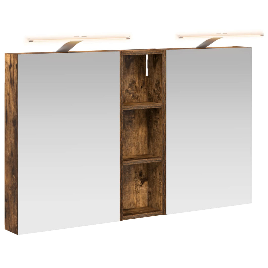Badeværelsesskabsæt 3 pcs 100 x 10,5 x 60,5 cm Konstrueret træ