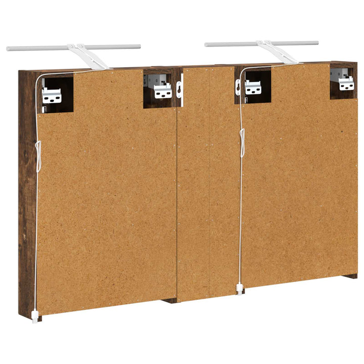 Badeværelsesskabsæt 3 pcs 100 x 10,5 x 60,5 cm Konstrueret træ
