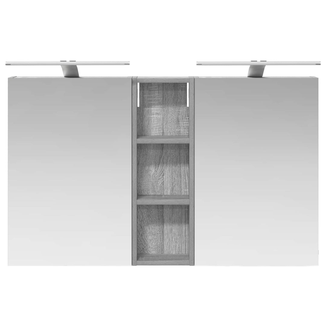 Badeværelsesskabsæt 3 pcs 100 x 10,5 x 60,5 cm Konstrueret træ