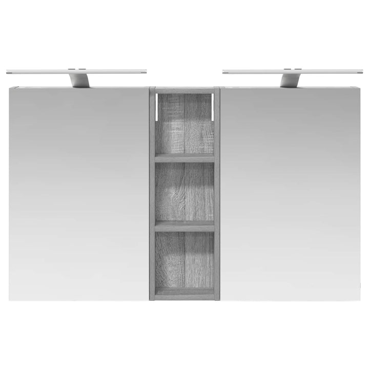 Badeværelsesskabsæt 3 pcs 100 x 10,5 x 60,5 cm Konstrueret træ