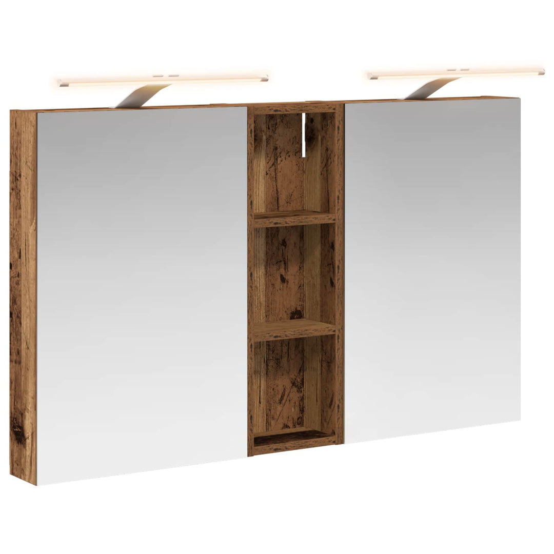 Badeværelsesskabsæt 3 pcs 100 x 10,5 x 60,5 cm Konstrueret træ